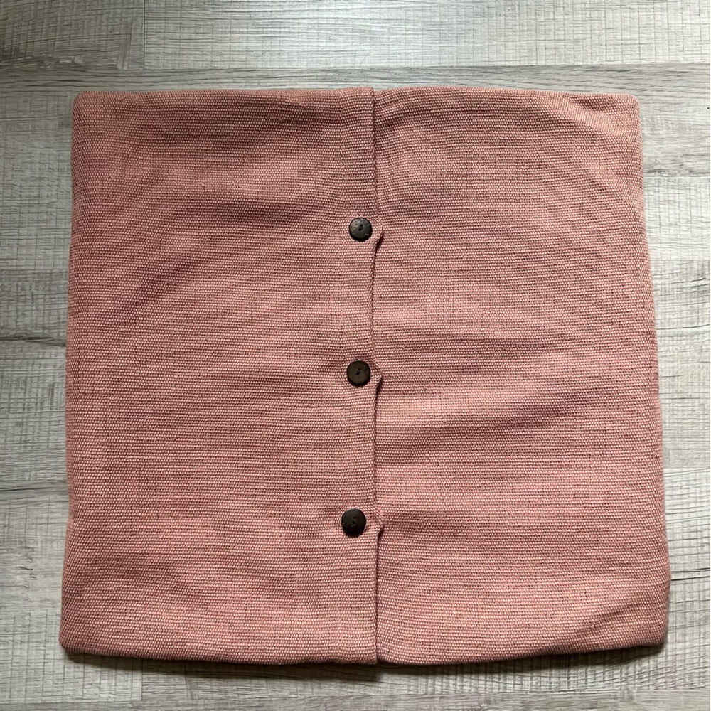 WEST ELM Embroidered Metallic Blocks Pillow Cover Geometric Accent Set PINK - Picture 11 of 14